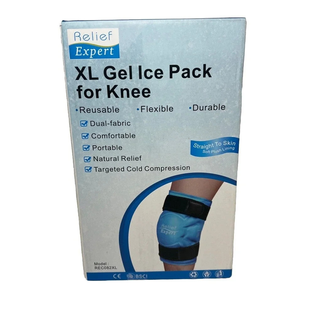 Relief Expert XL Knee Ice Pack Wrap Entire Knee ,‎ Reusable, Durable , Post Op